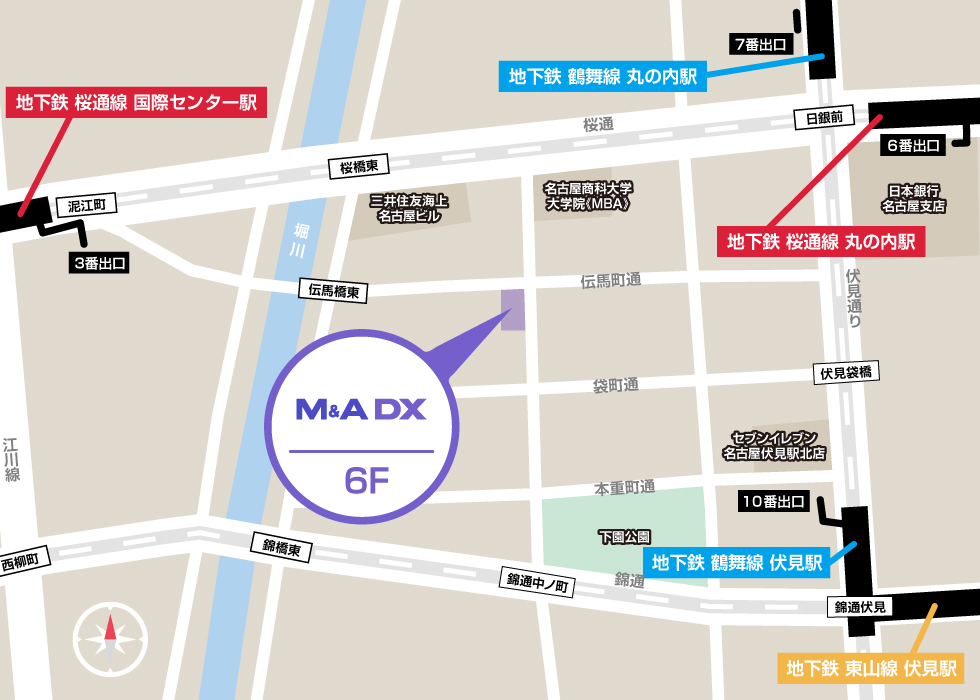 名古屋オフィスアクセスマップ